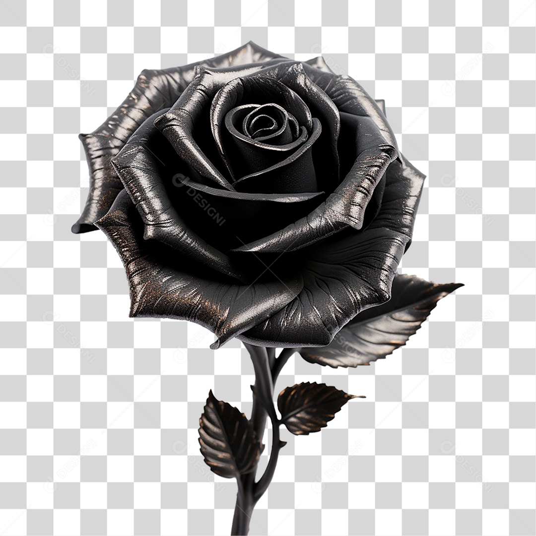 Rosa Preta PNG Transparente