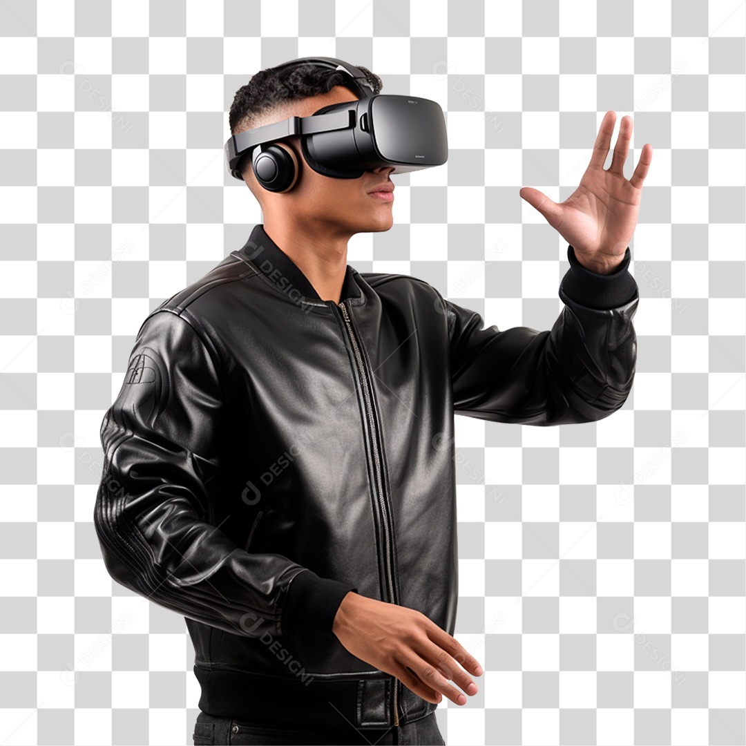 Homem Usando Óculos Vr PNG Transparente