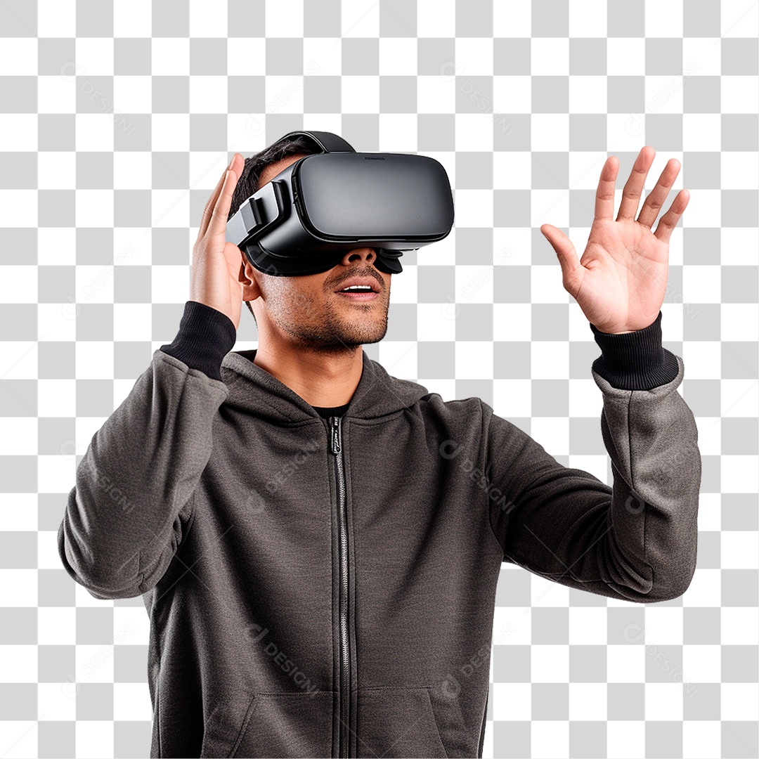 Homem Usando Óculos Vr PNG Transparente