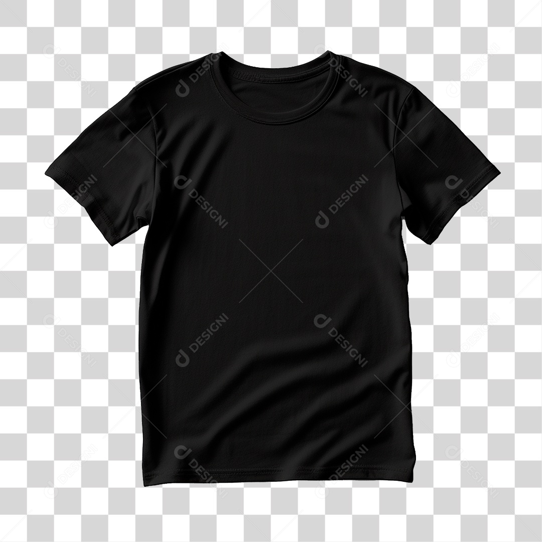 Camiseta Preta PNG Transparente