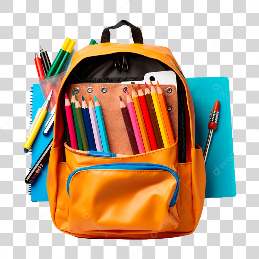 Objetos Materiais Volta as Aulas PNG Transparente