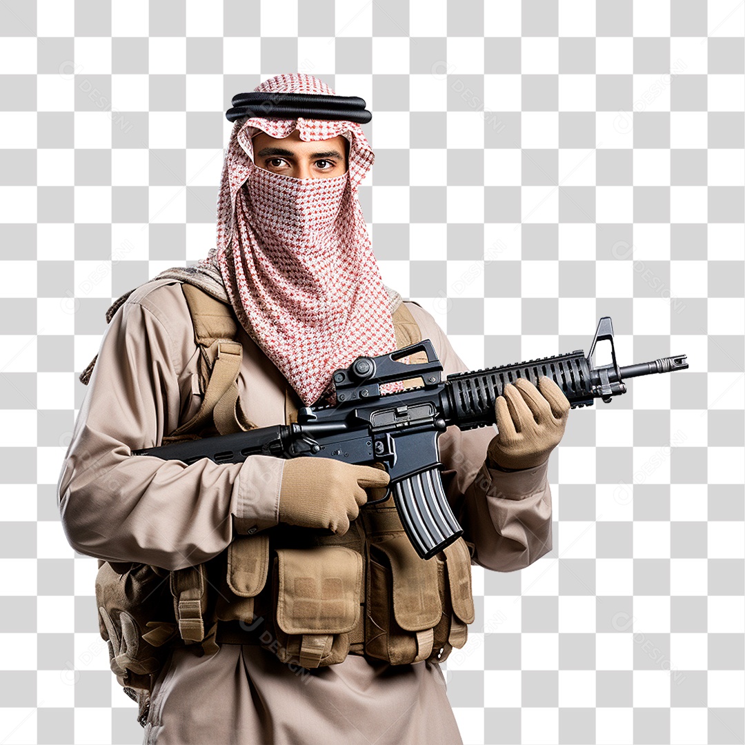 Soldado Mulçumano PNG Transparente