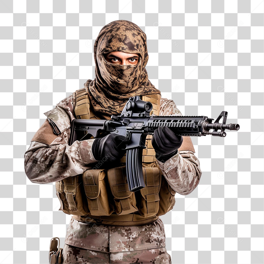 Soldado Mulçumano PNG Transparente