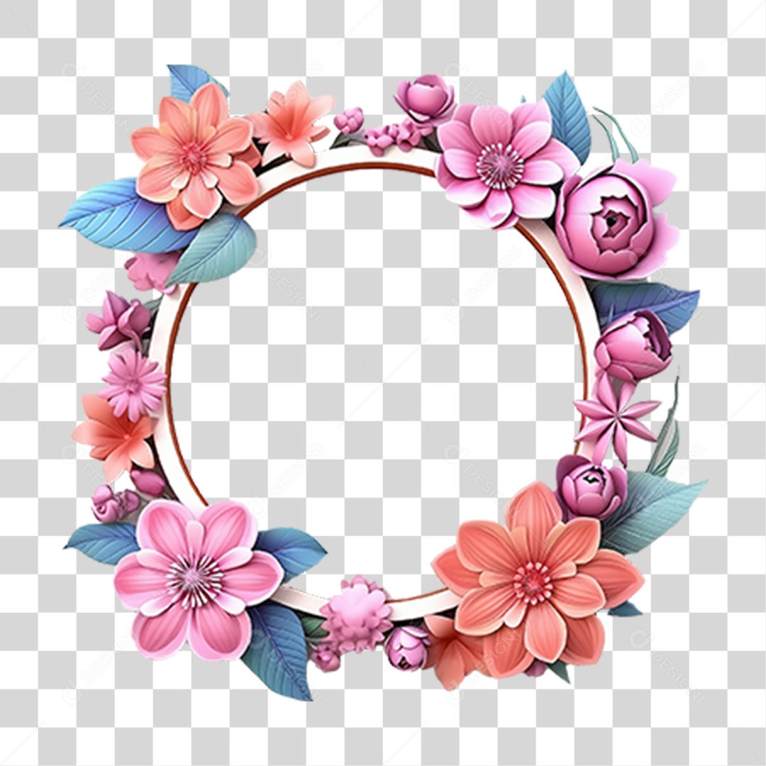 Guirlanda de Flores PNG Transparente