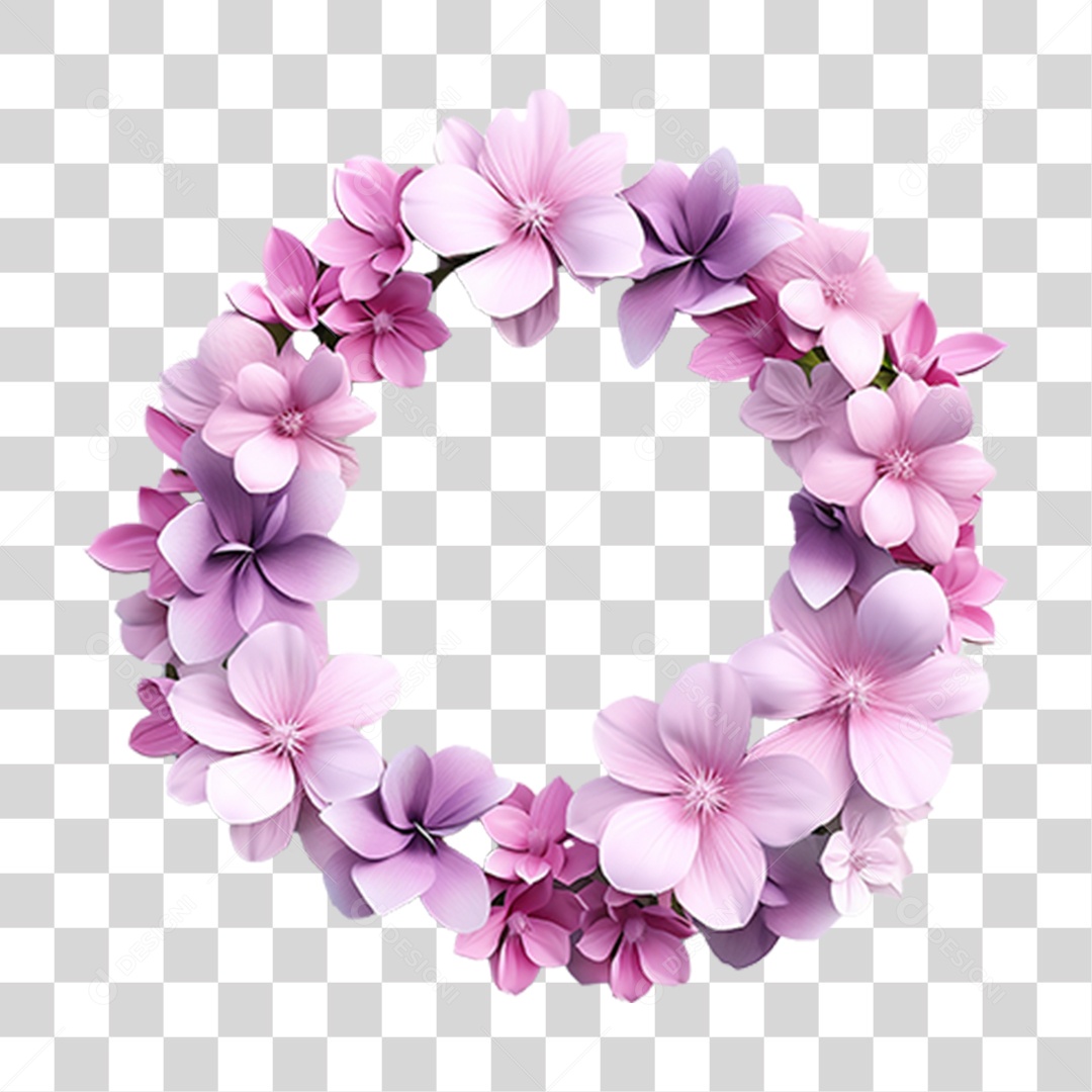 Guirlanda de Flores PNG Transparente