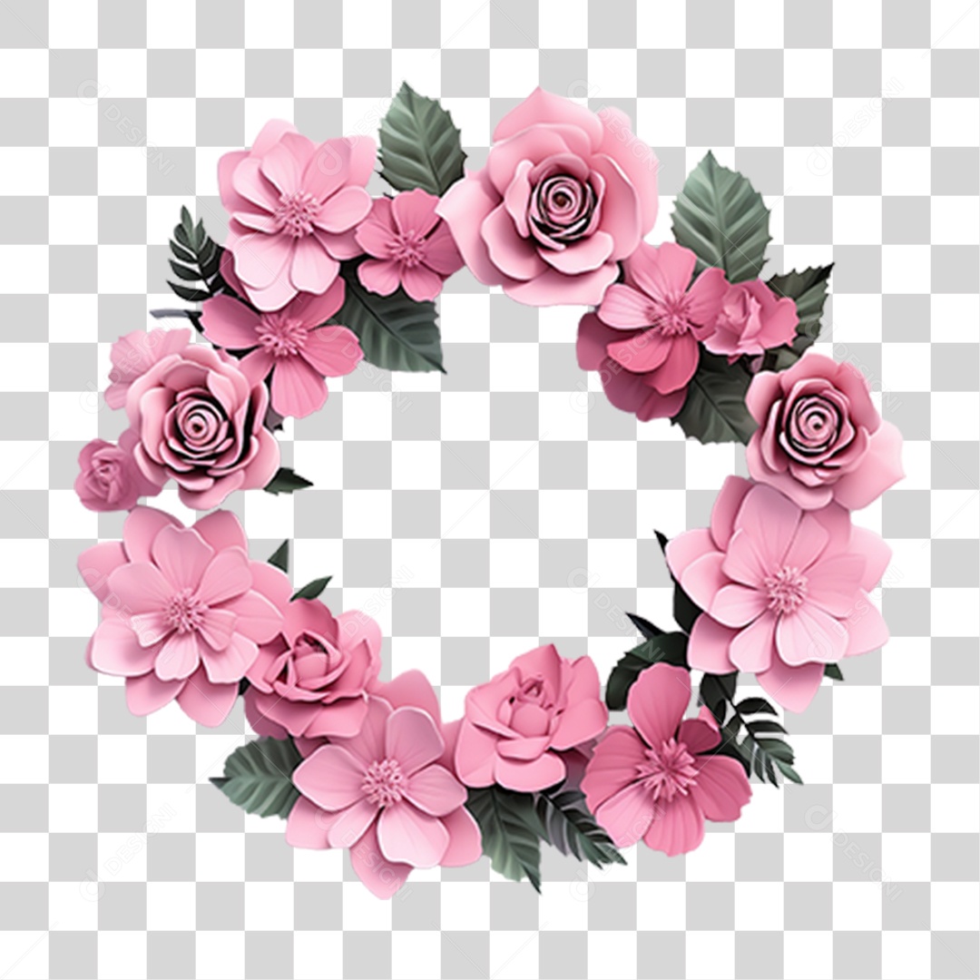 Guirlanda de Flores PNG Transparente