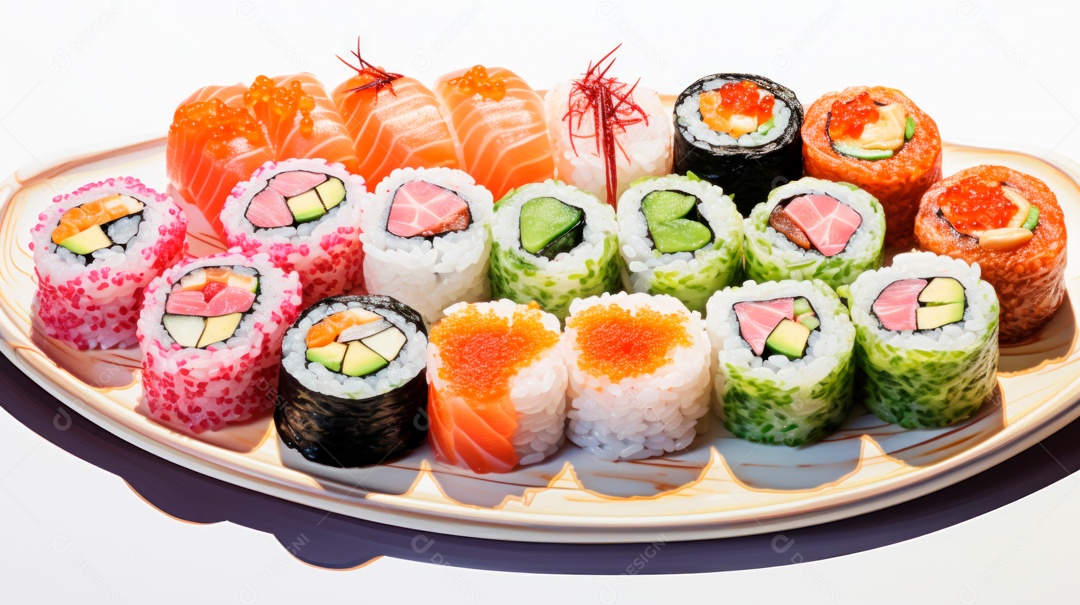 Dia Internacional do Sushi, 1 de novembro IA generativa 3D.