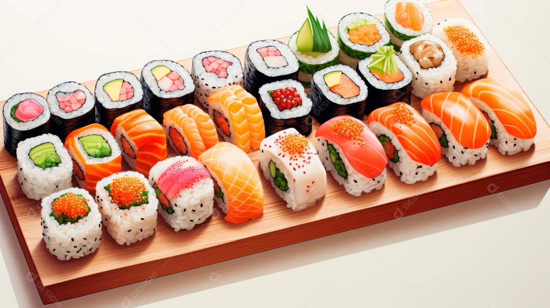 Dia Internacional do Sushi, 1 de novembro IA generativa 3D.