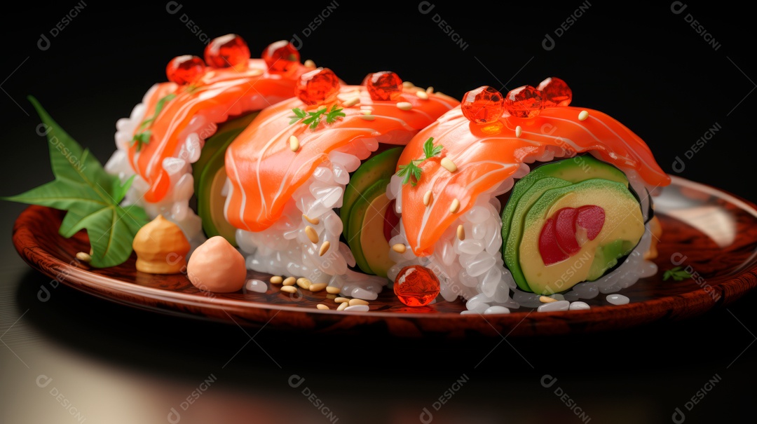 Dia Internacional do Sushi, 1 de novembro IA generativa 3D.