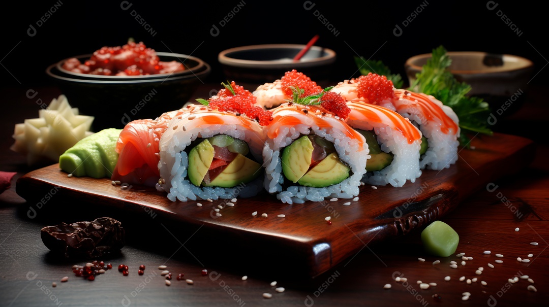 Dia Internacional do Sushi, 1 de novembro IA generativa 3D.