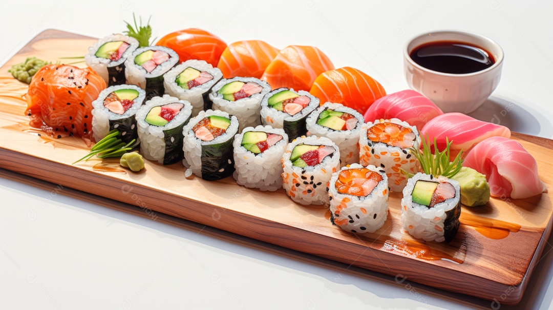 Dia Internacional do Sushi, 1 de novembro IA generativa 3D.