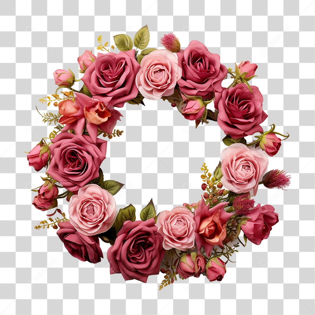 Guirlanda de Flores PNG Transparente