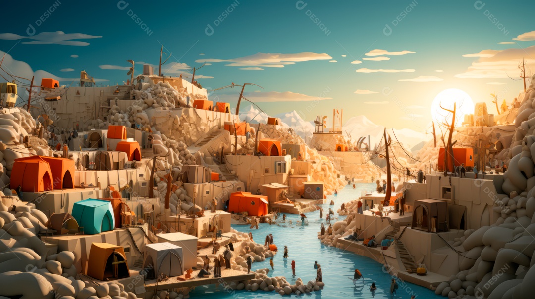 Dia Mundial do Refugiado, 20 de junho IA generativa.