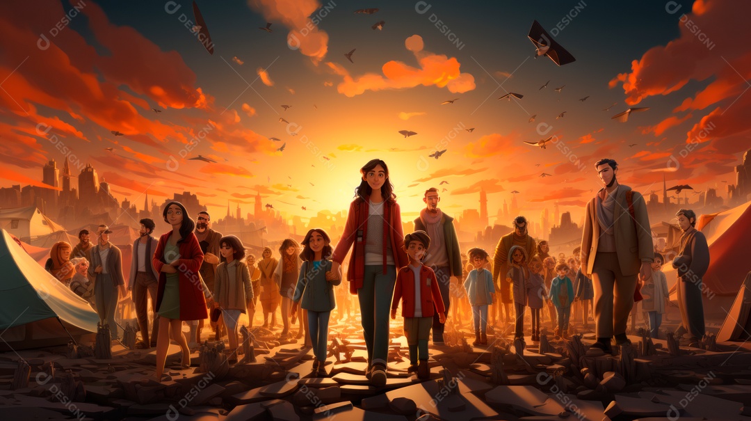 Dia Mundial do Refugiado, 20 de junho IA generativa.