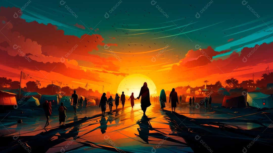 Dia Mundial do Refugiado, 20 de junho IA generativa.