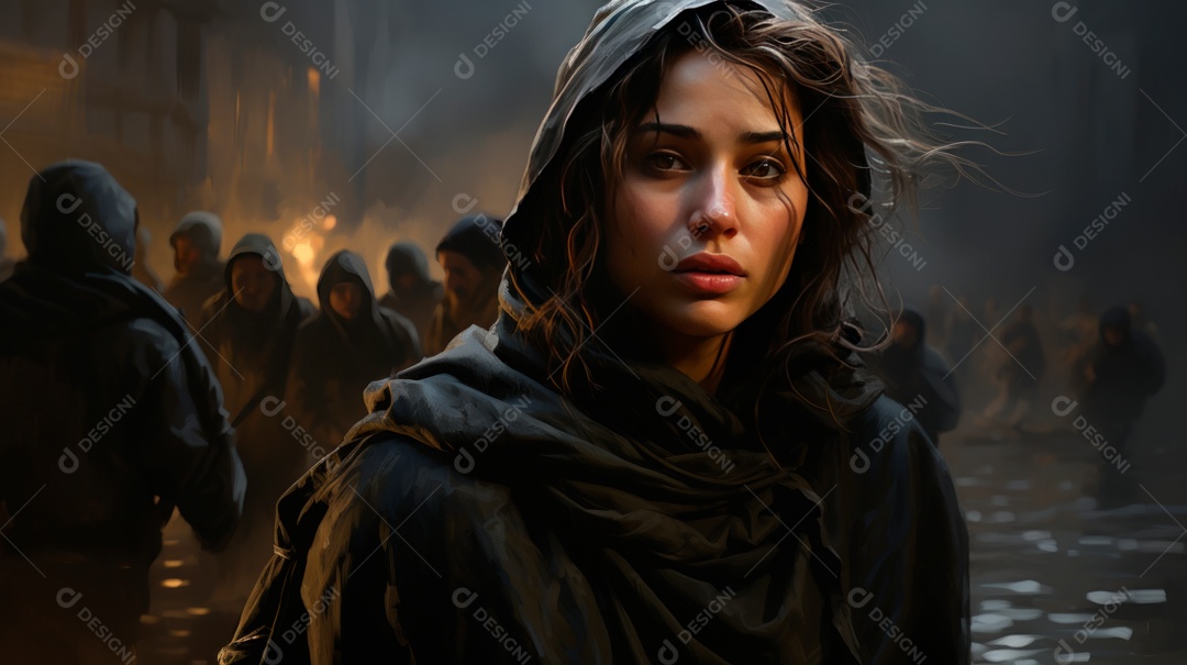 Dia Mundial do Refugiado, 20 de junho Desenho 3D Generative AI.