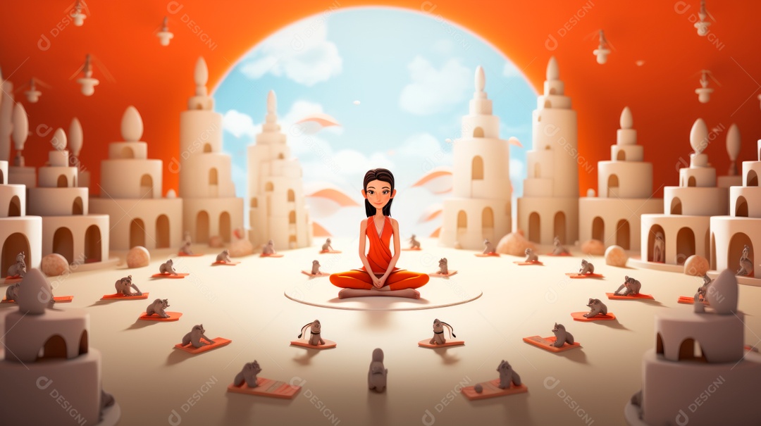 Dia Internacional do Ioga, 21 de junho IA generativa.