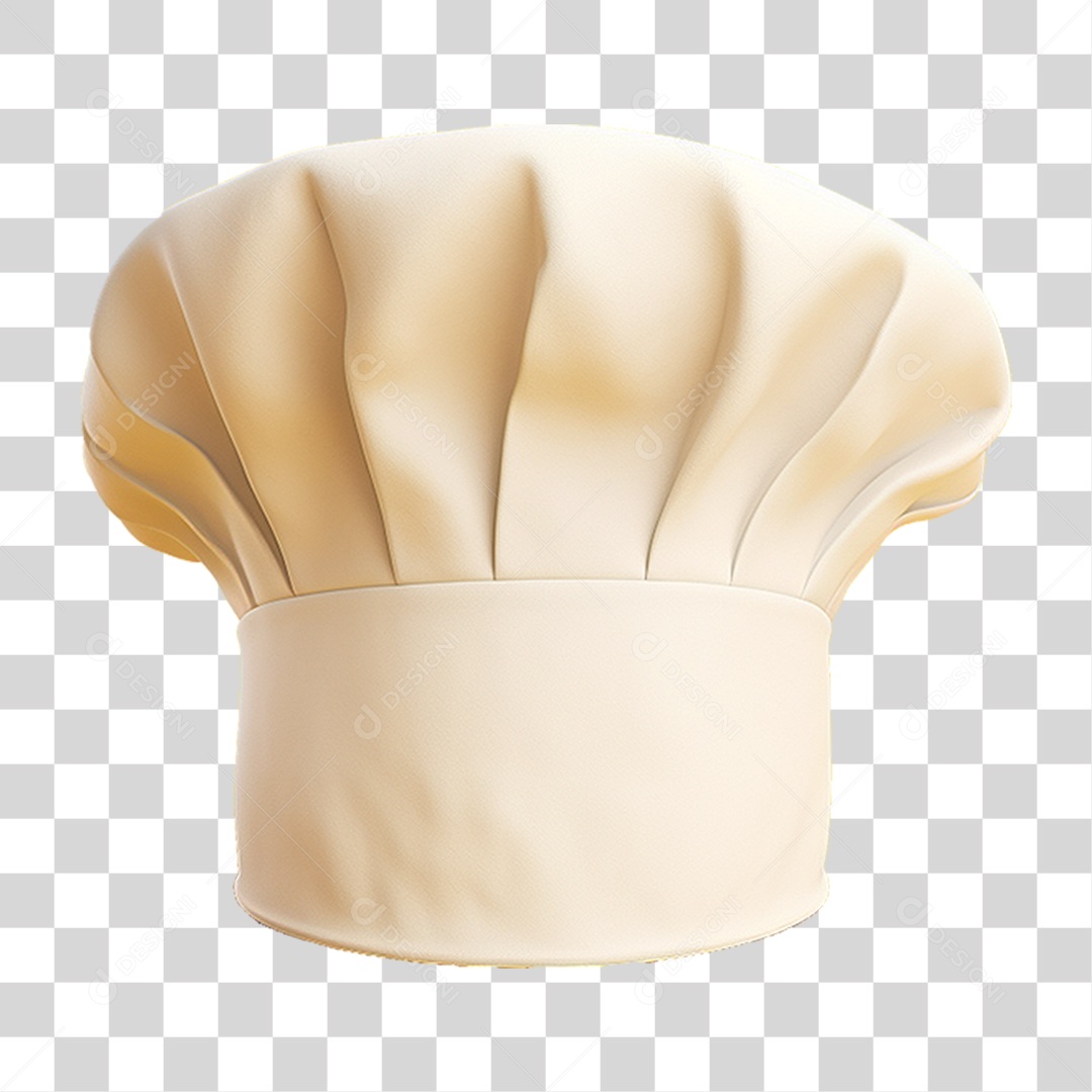 Elemento 3D Chapéu Chef de Cozinha PNG Transparente