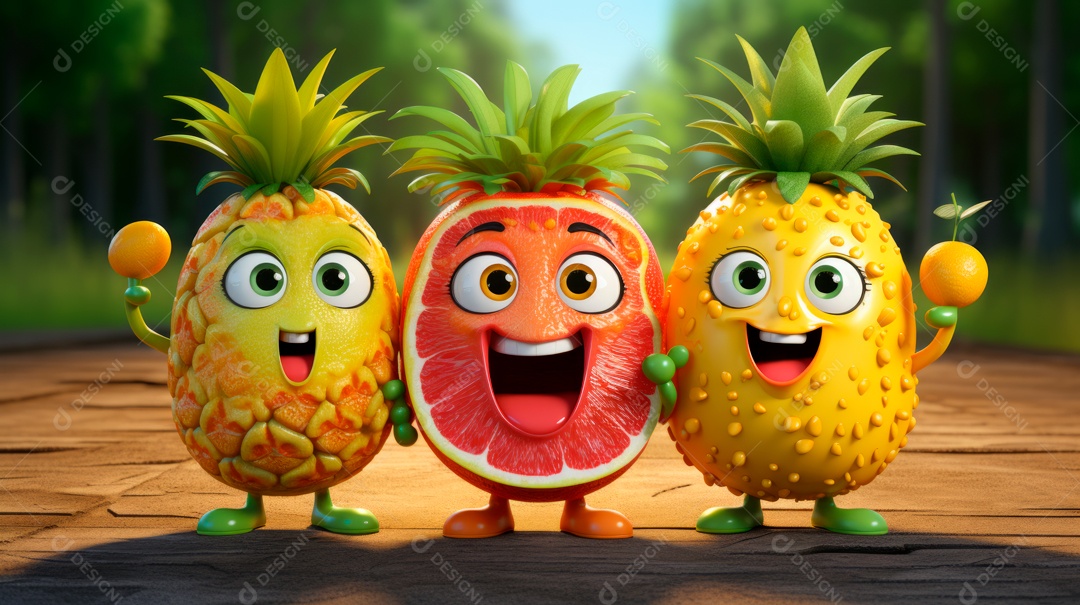 Verão, a estação mais quente 21 de junho Desenho 3D Generative AI.