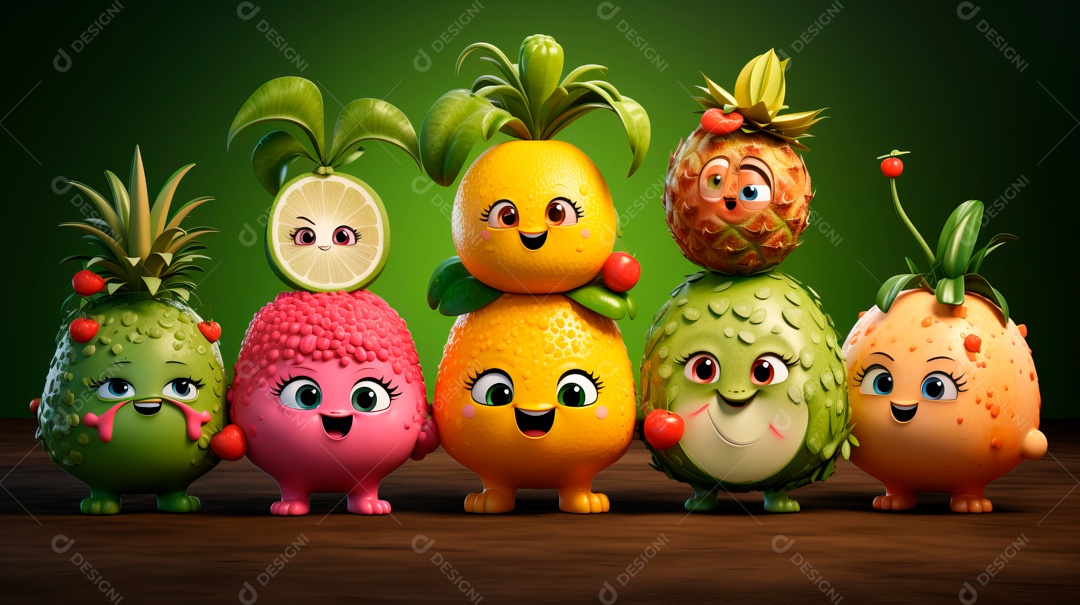 Verão, a estação mais quente 21 de junho Desenho 3D Generative AI.