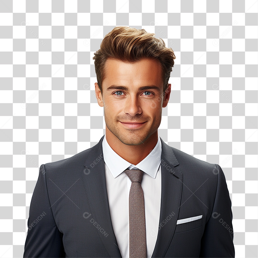 Homem Empresário de Terno PNG Transparente