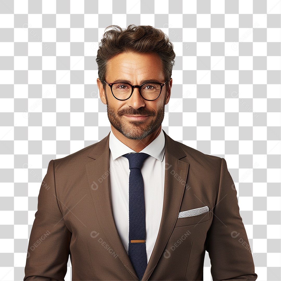 Homem Empresário de Terno PNG Transparente