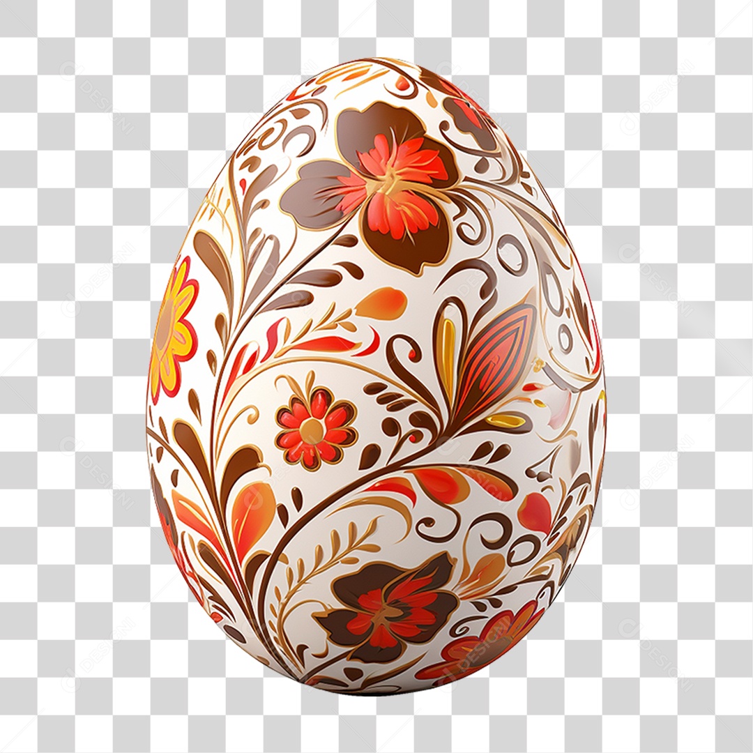 Elemento 3D Ovos da Páscoa PNG Transparente