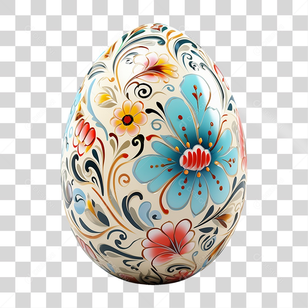 Elemento 3D Ovos da Páscoa PNG Transparente