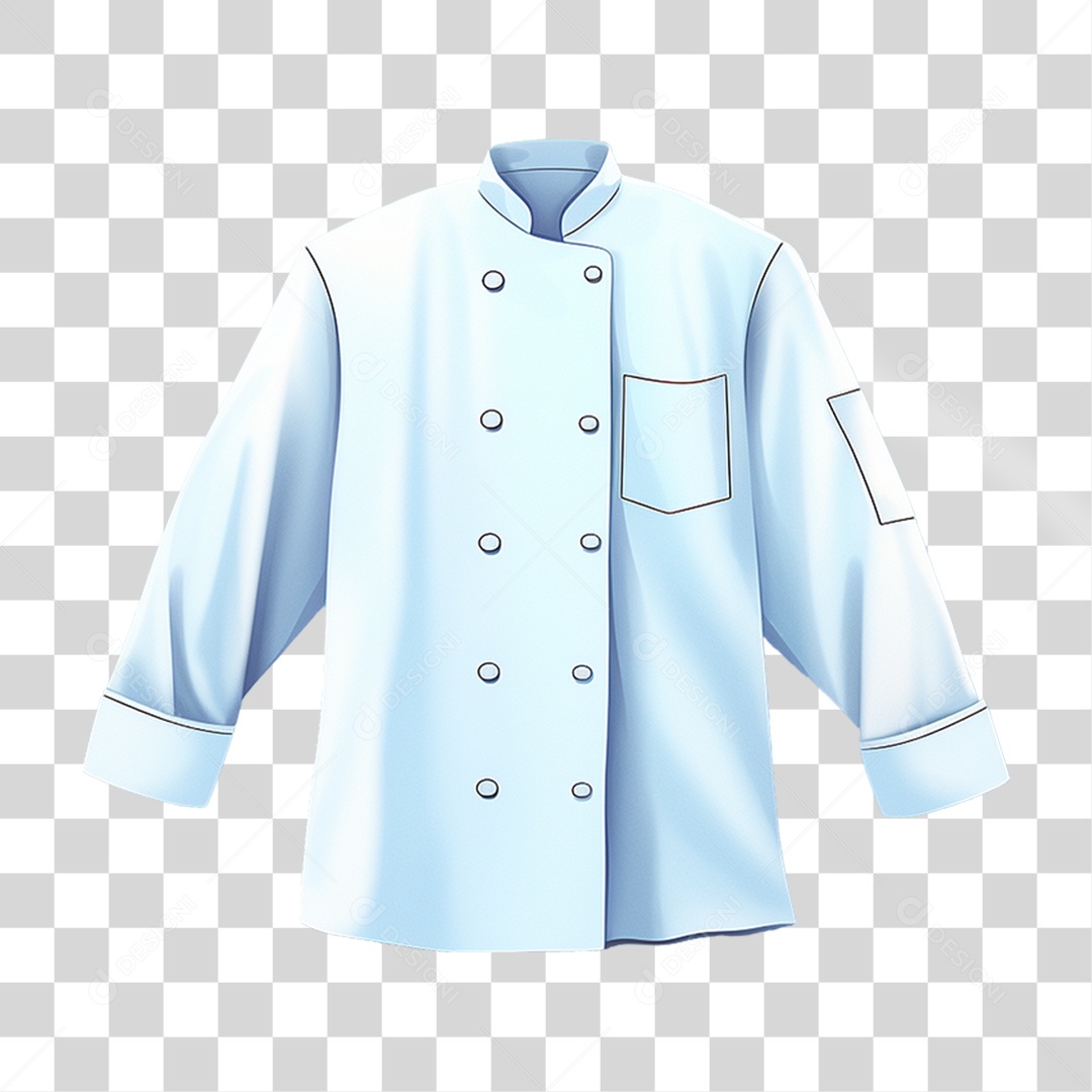 Elemento 3D Jaqueta Chef de Cozinha PNG Transparente