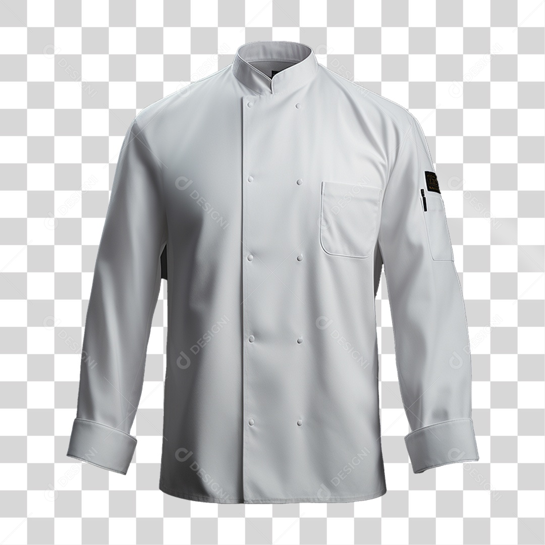Elemento 3D Jaqueta Chef de Cozinha PNG Transparente