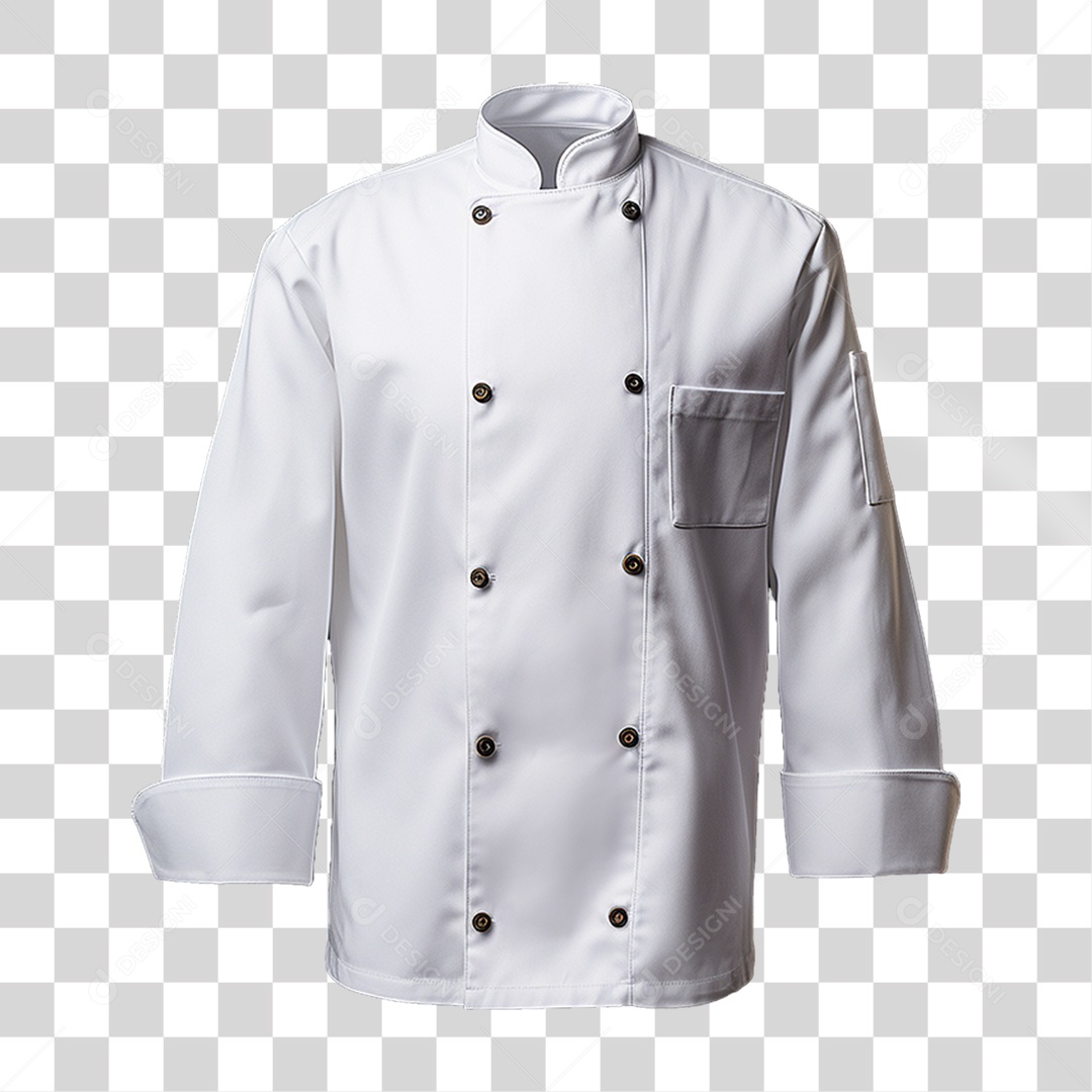 Elemento 3D Jaqueta Chef de Cozinha PNG Transparente
