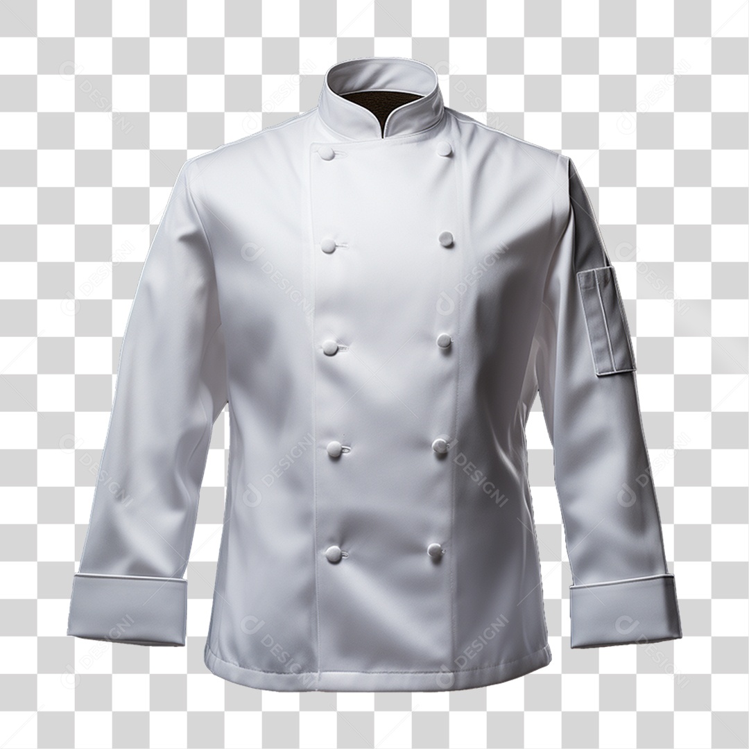 Elemento 3D Jaqueta Chef de Cozinha PNG Transparente