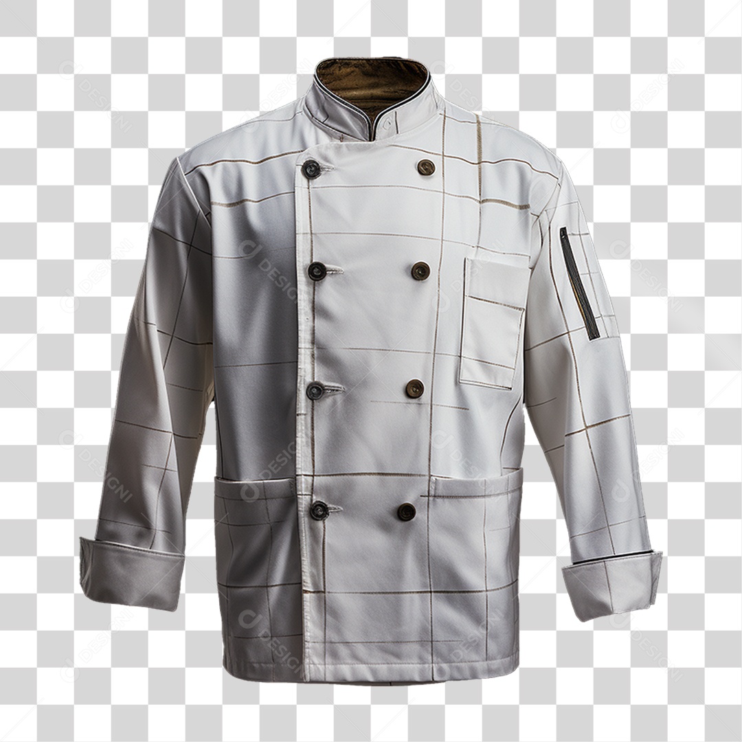 Elemento 3D Jaqueta Chef de Cozinha PNG Transparente