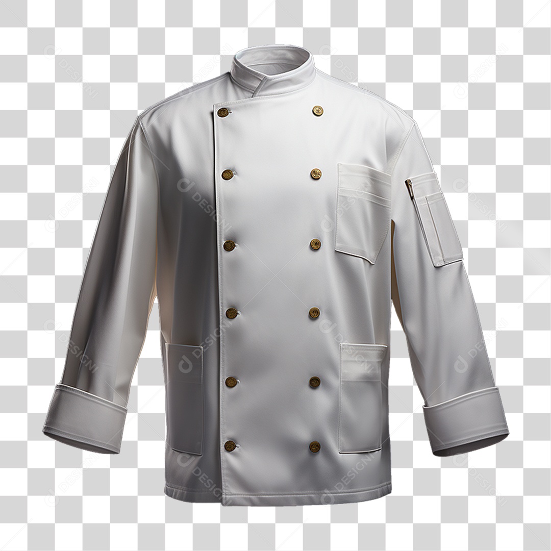 Elemento 3D Jaqueta Chef de Cozinha PNG Transparente