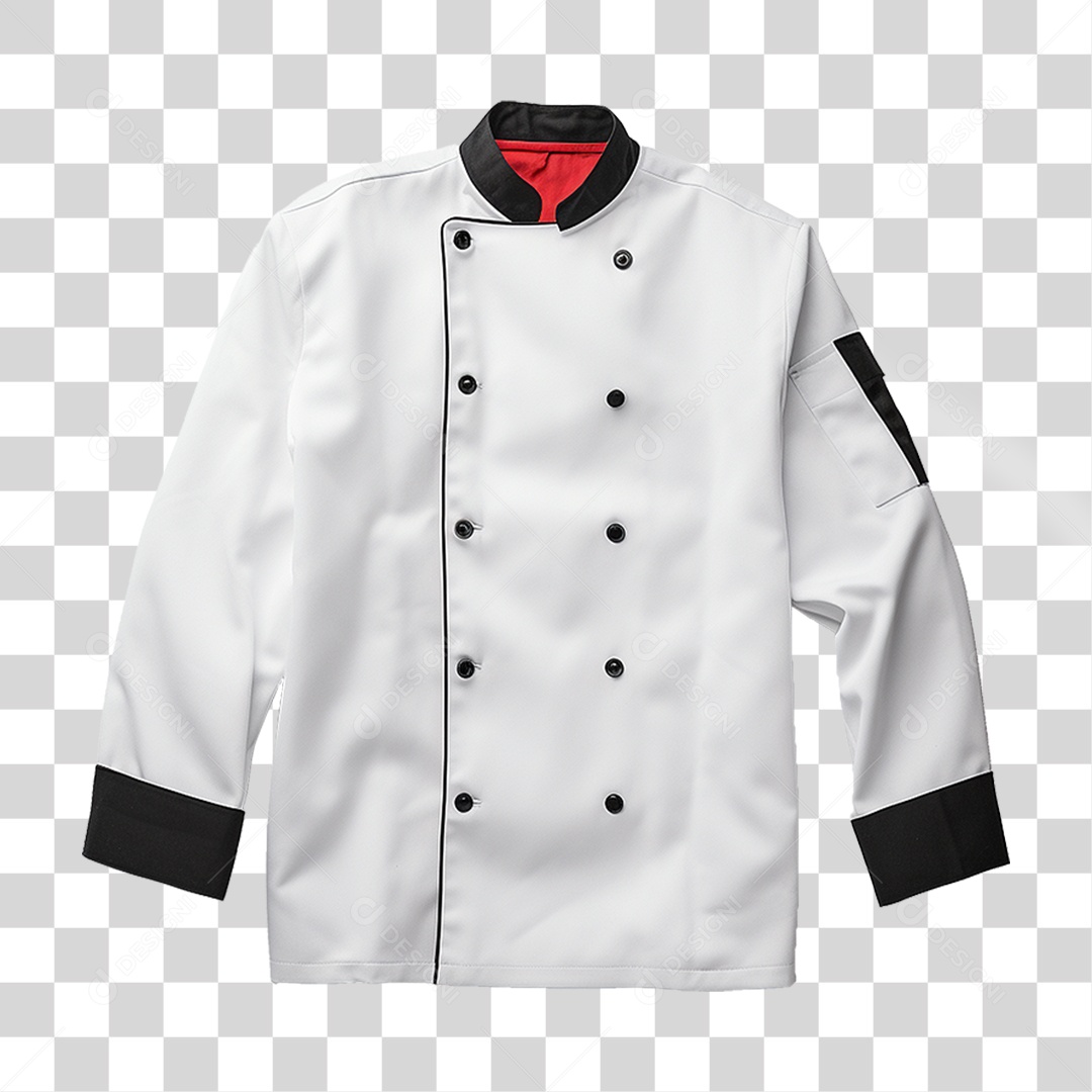 Elemento 3D Jaqueta Chef de Cozinha PNG Transparente