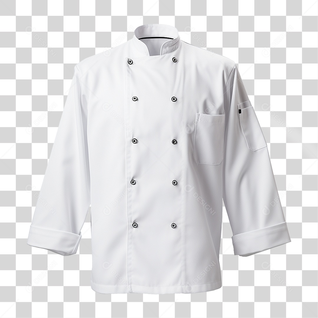 Elemento 3D Jaqueta Chef de Cozinha PNG Transparente