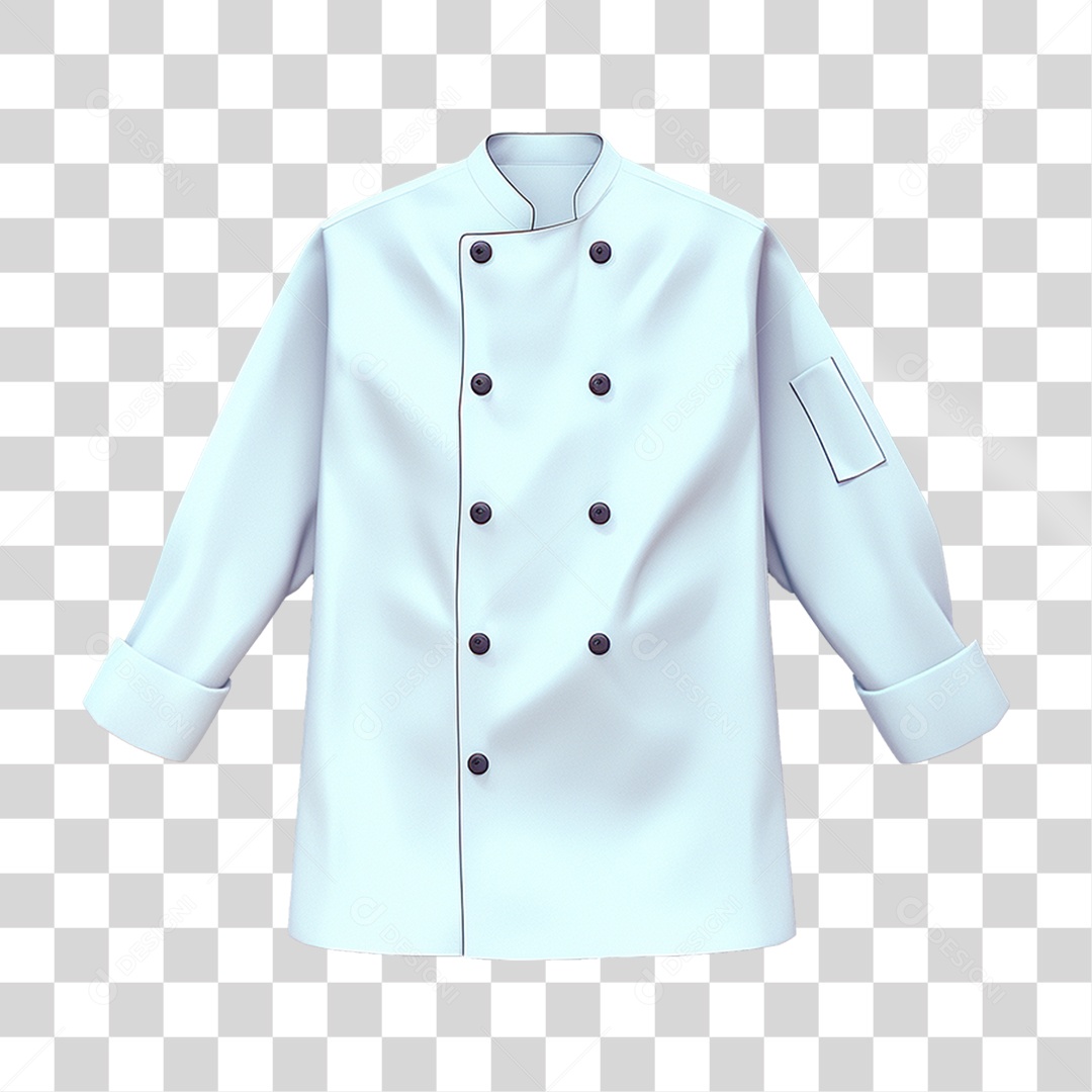 Elemento 3D Jaqueta Chef de Cozinha PNG Transparente