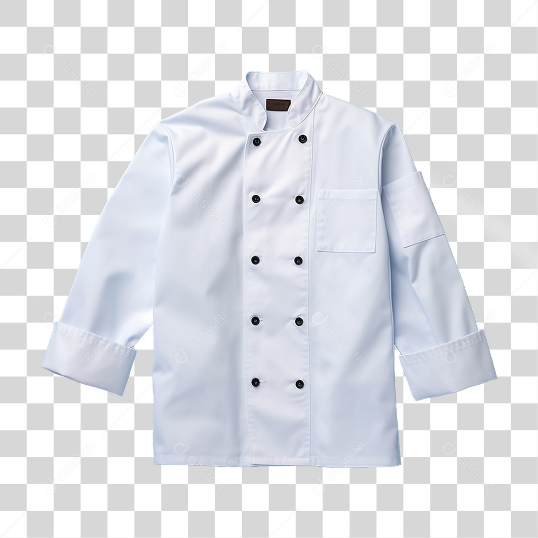 Elemento 3D Jaqueta Chef de Cozinha PNG Transparente