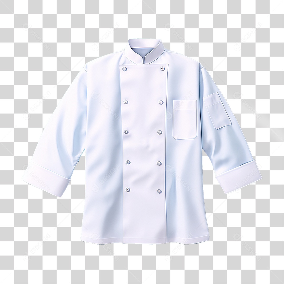 Elemento 3D Jaqueta Chef de Cozinha PNG Transparente