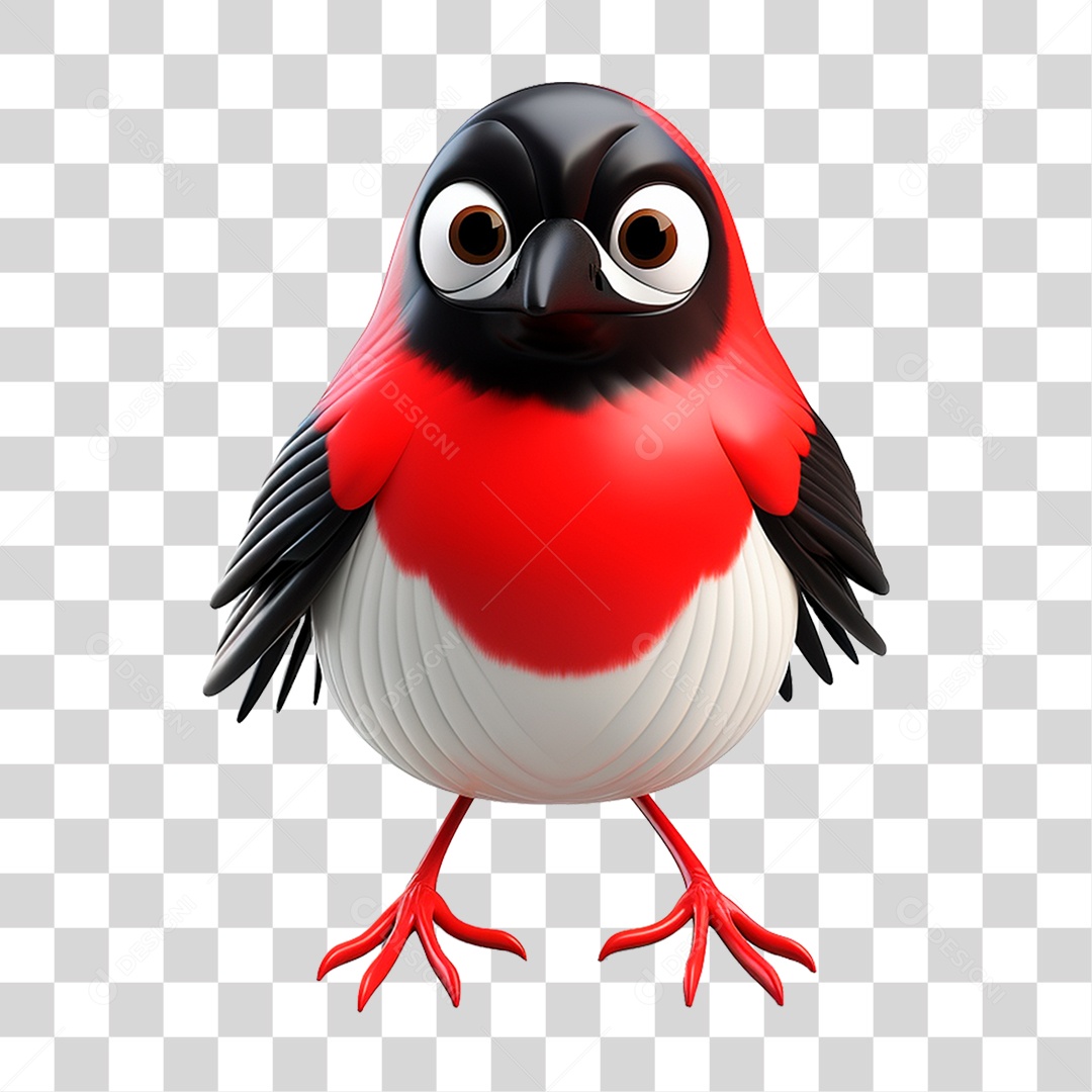 Mascote Pássaro PNG Transparente