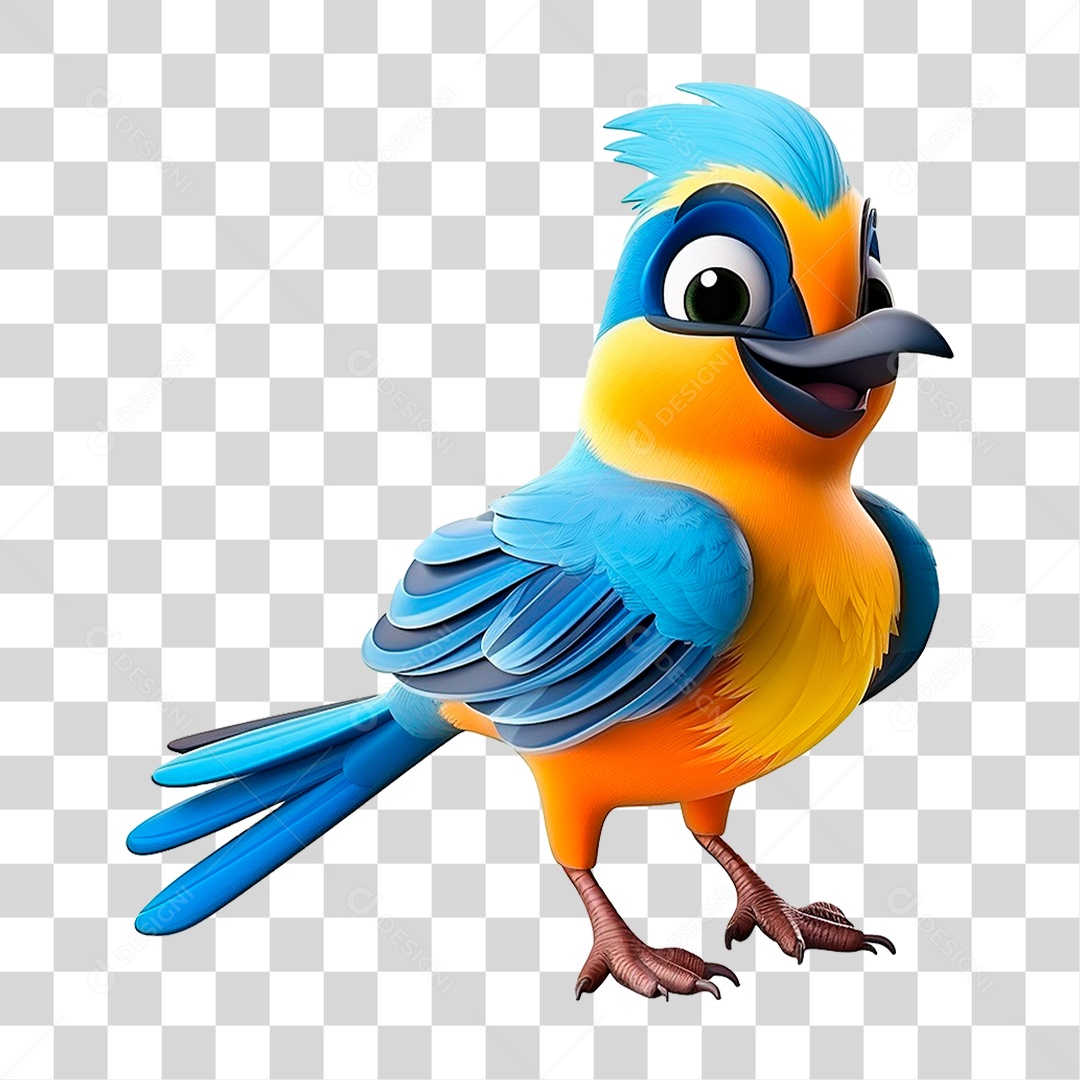 Mascote Pássaro PNG Transparente