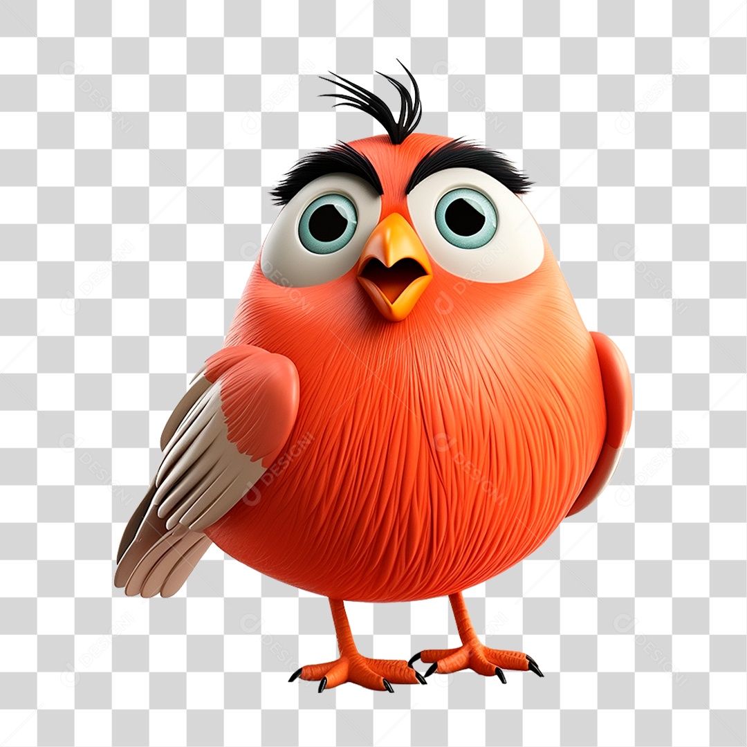 Mascote Pássaro PNG Transparente