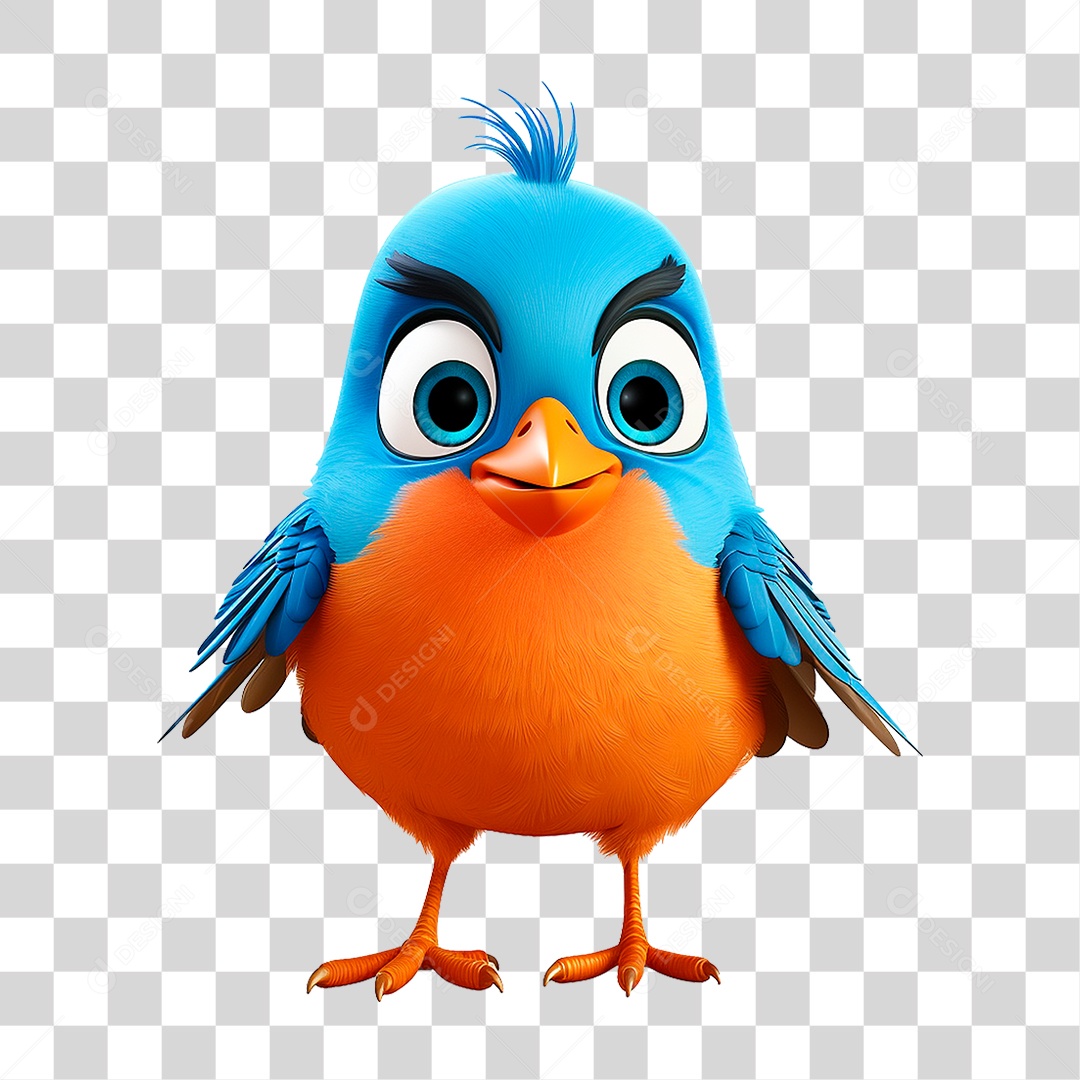 Mascote Pássaro PNG Transparente