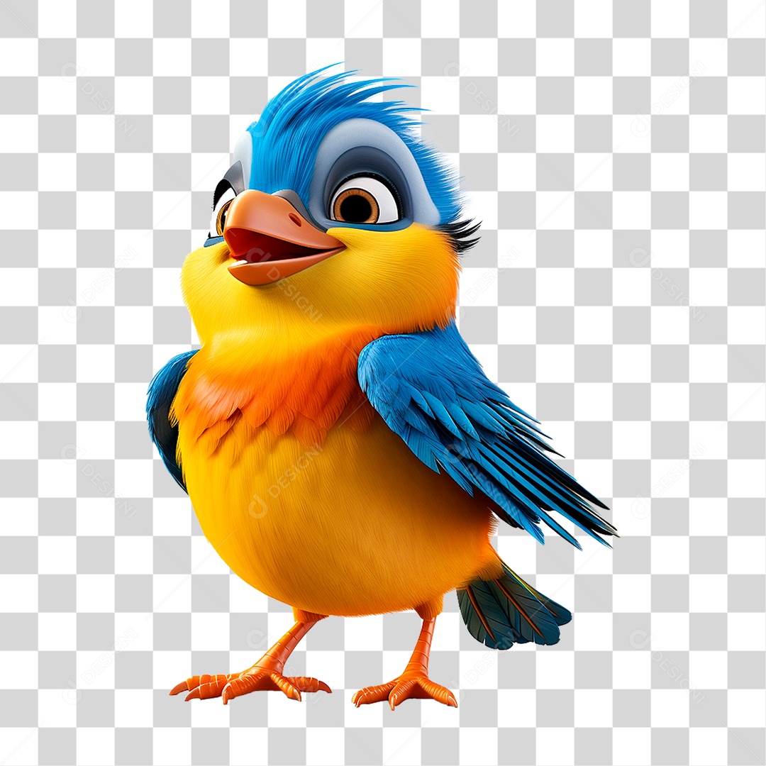 Mascote Pássaro PNG Transparente