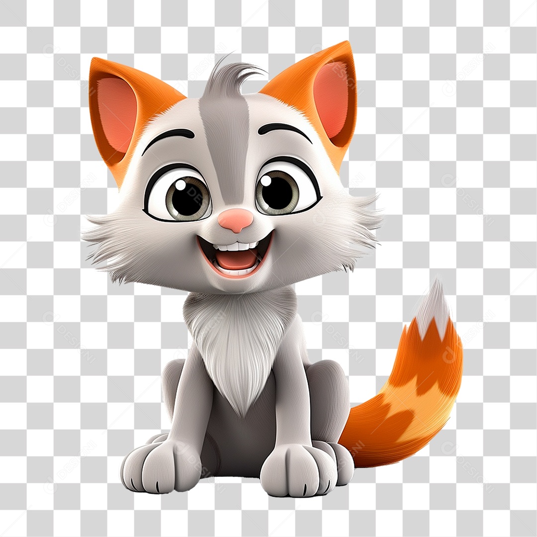 Mascote Gato PNG Transparente
