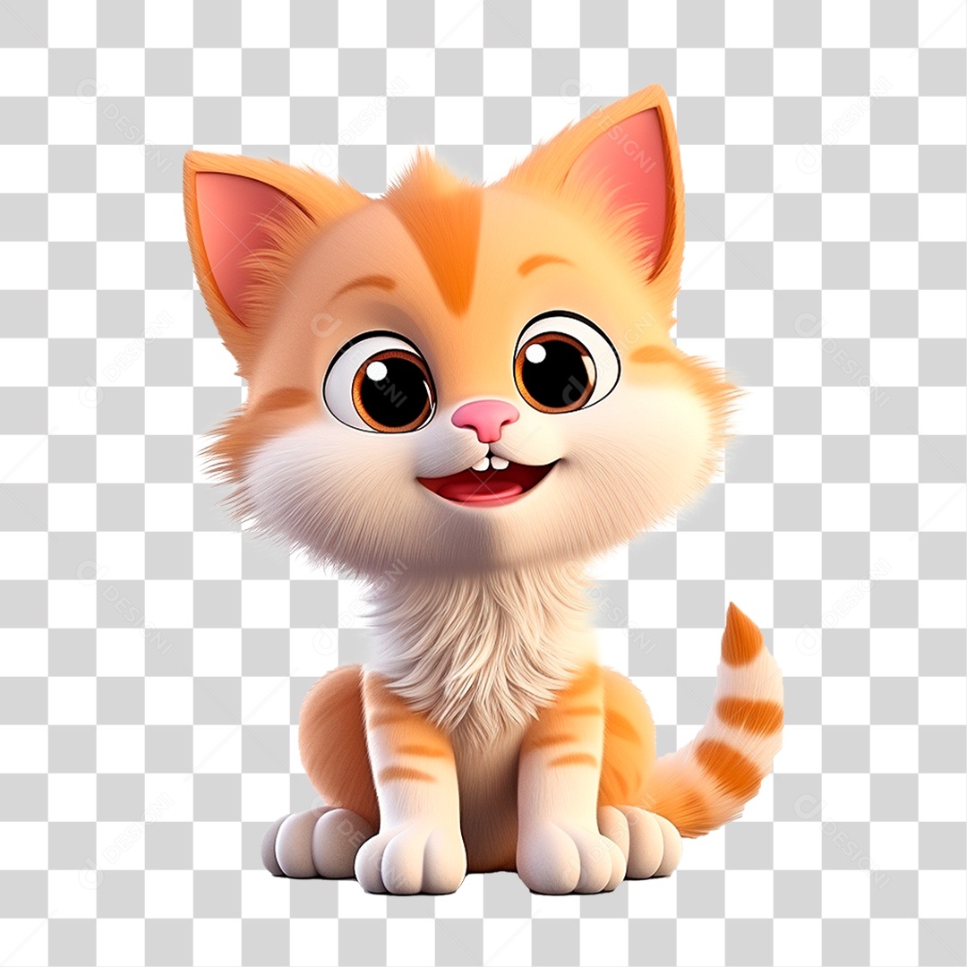 Mascote Gato PNG Transparente