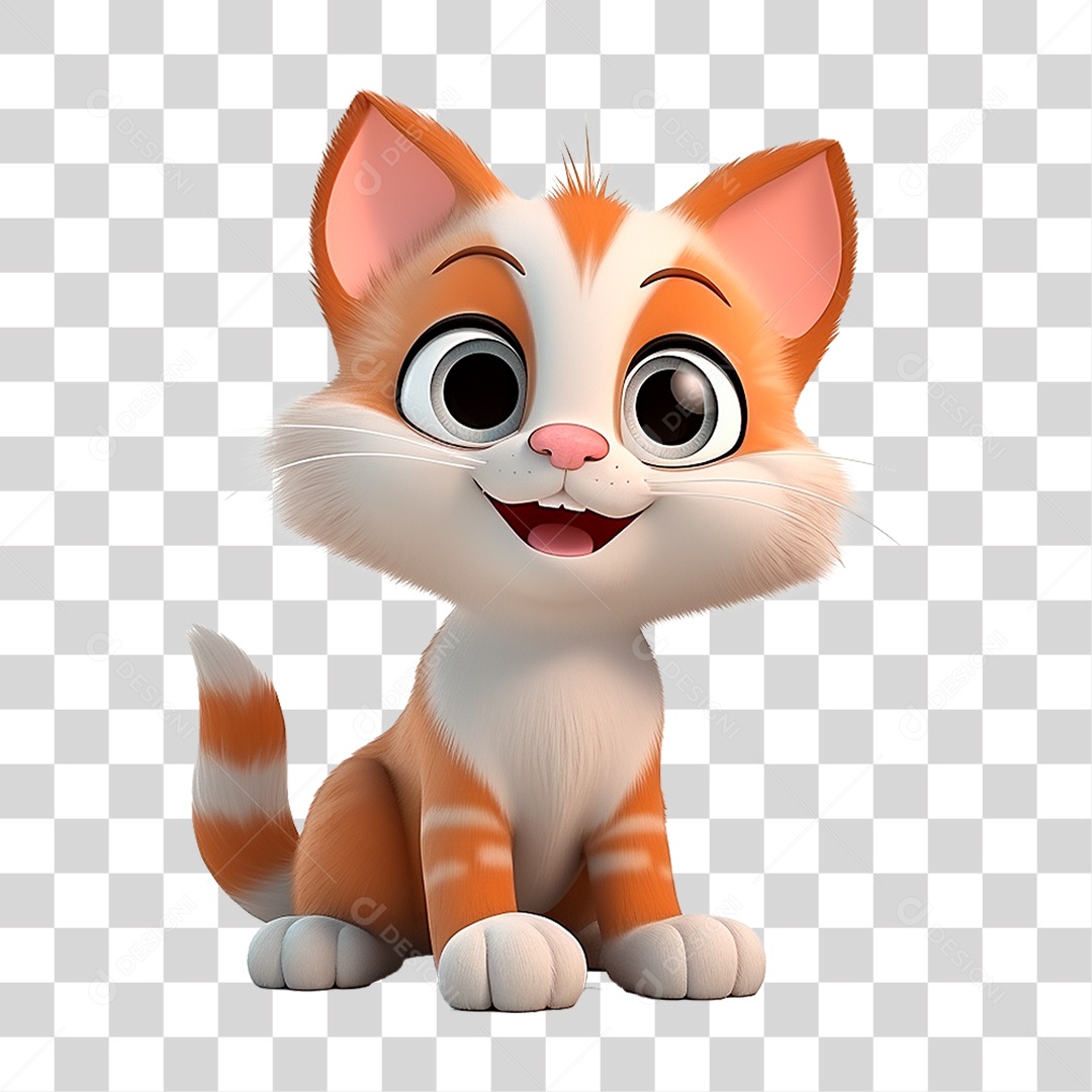 Mascote Gato PNG Transparente