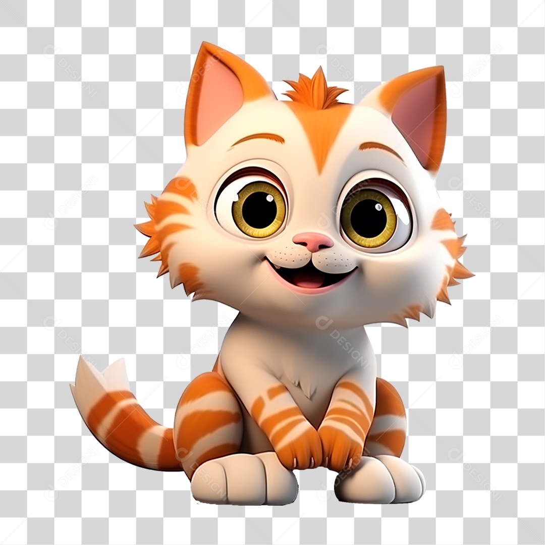Mascote Gato PNG Transparente