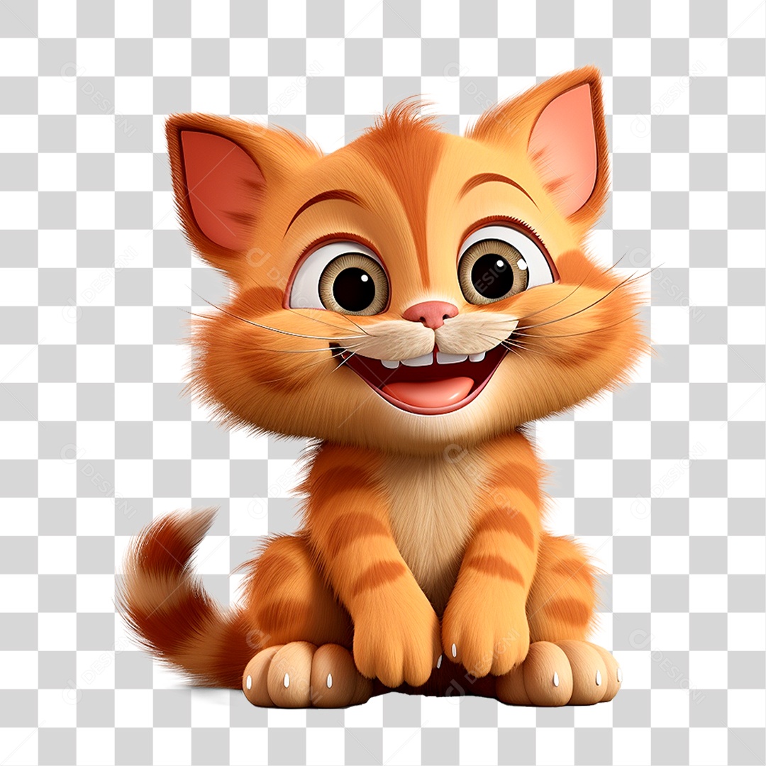 Mascote Gato PNG Transparente