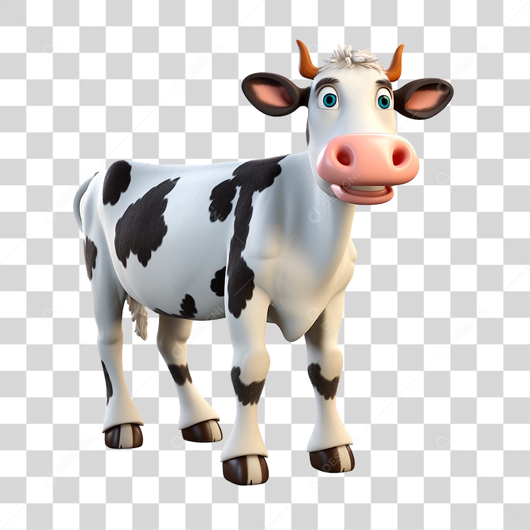 Mascote Vaca PNG Transparente